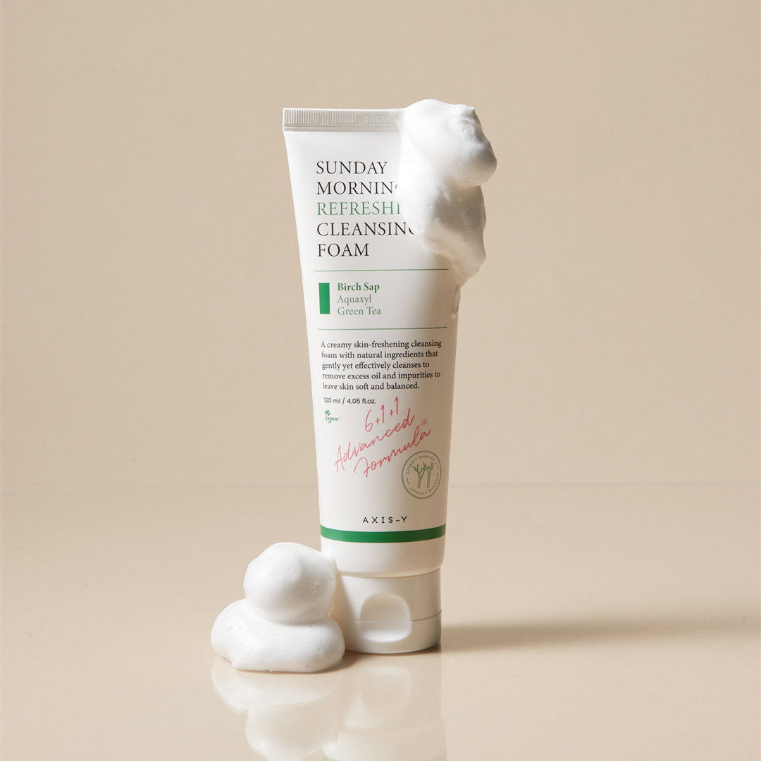 axis y sunday morning refreshing cleansing foam 120ml